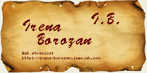 Irena Borozan vizit kartica